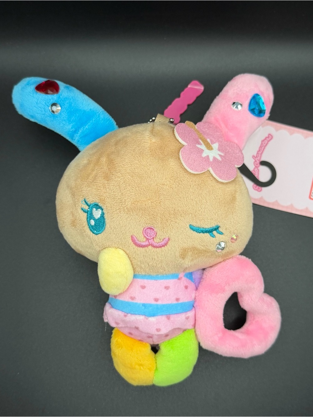 Sanrio tanned U*SA*HA*NA with heart shape swim ring plush /keychain us23